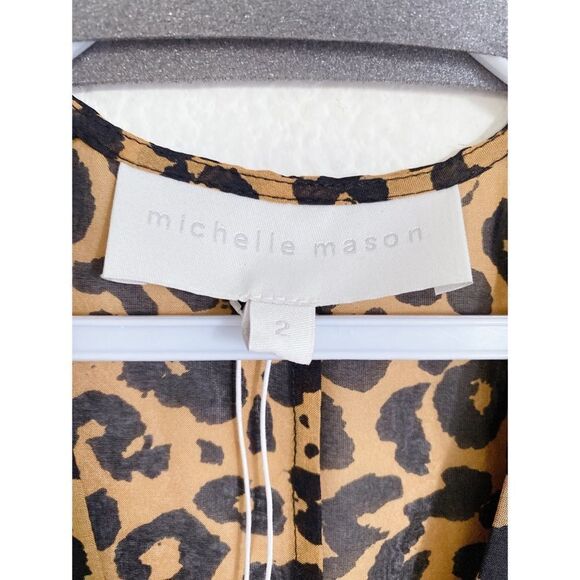 Michelle Mason 100% silk Long sleeve Plunge Gown - Picture 11 of 14